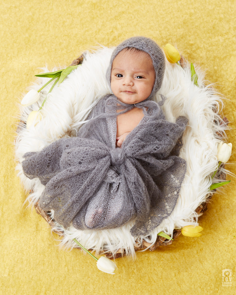Newborn Session with two backgrounds